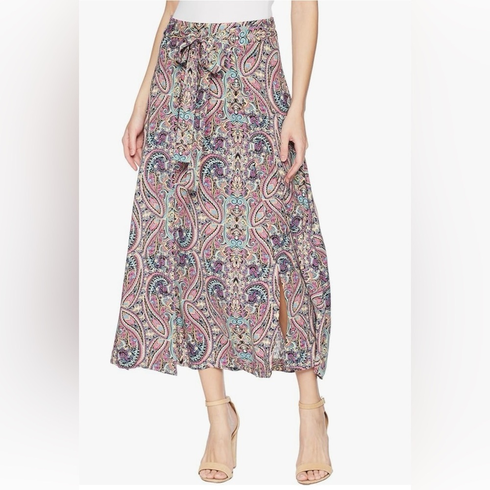 Tribal Women's Maxi Skirt With Front Panel Slits - Picture 1 of 8